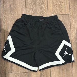 Jordan Athletic Black and White Geometric Shorts